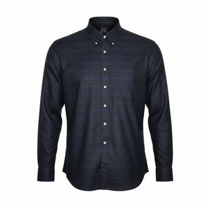 Jos A Bank Travelers Collection Blue Plaid Long Sleeve Button Up Shirt Men XXL